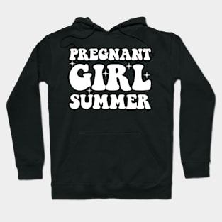 Pregnant Girl Summer Baby Shower announcement Hoodie